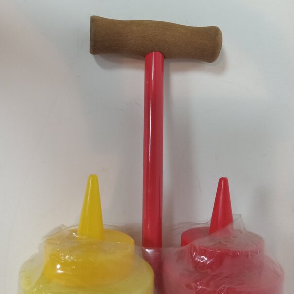 Vintage Coca Cola Ketchup Mustard Retro Diner Restaurant Tin Condiment Holder - Picture 6 of 13